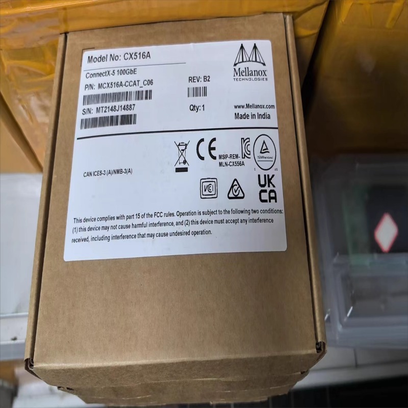 100Gbe Qsfp28 Network Card - أجزاء لبطاقة واجهة الشبكة Melos MCX516A-CCAT/CDAT