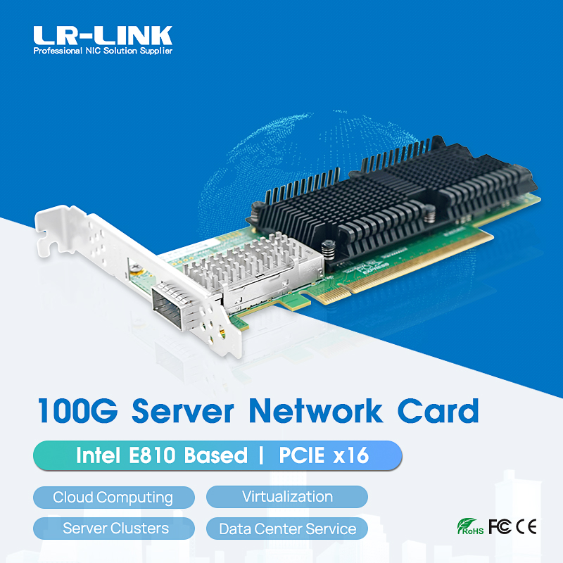 100Gbe Qsfp28 Network Card - LR-LINK 1019PF-QSFP28 PCIe x16 100G بطاقة
